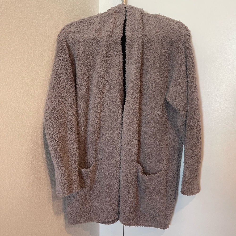 BAREFOOT DREAMS CozyChic SoCal Oversized Cardigan - Size S/M, Warm Grey